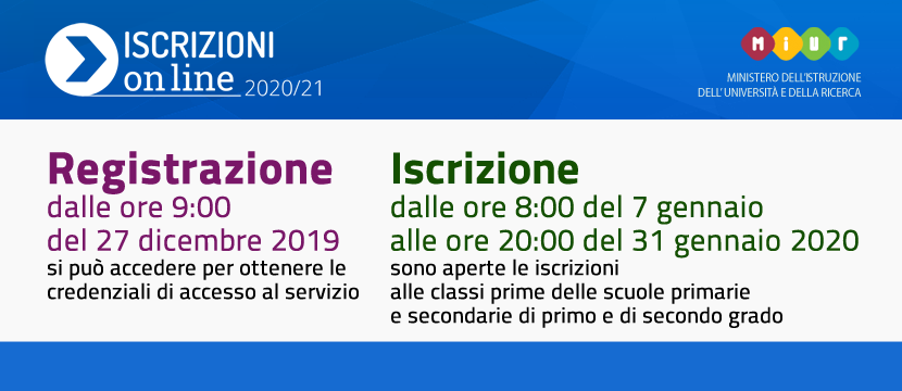 banner home iscrizioni online 2020 21